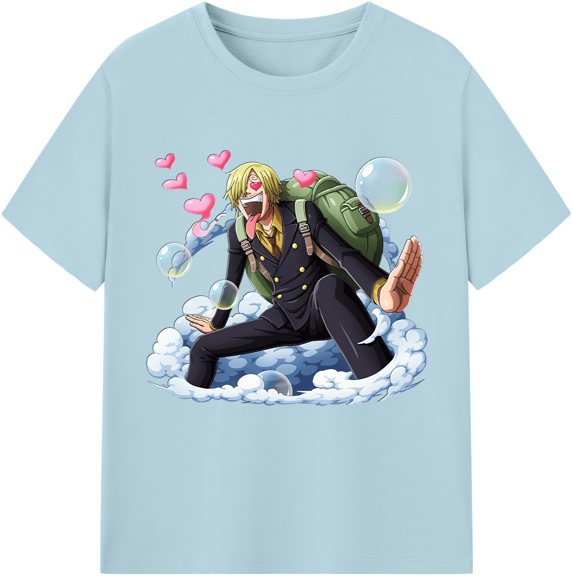 ワンピース サンジ ONE PIECE Sanji 綿100％半袖Tシャツ（フロントプリント）